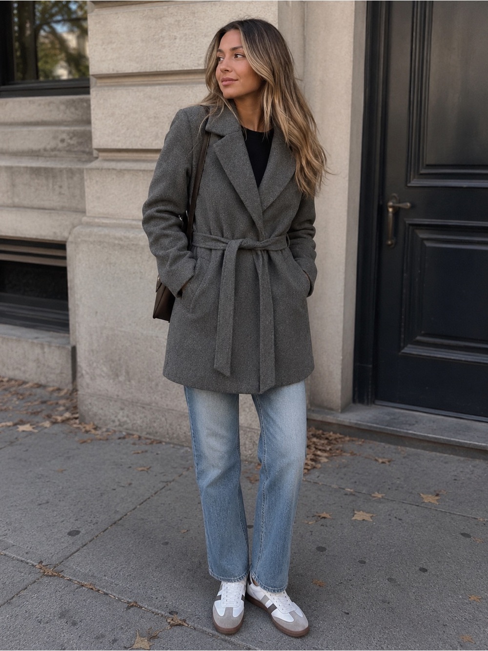 H&M Women's Gray Trench Coat